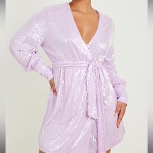 NWT BooHoo Plus Size Sequin Dress